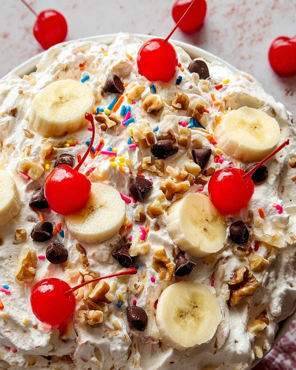 Banana Split Fluff Salad 21 Banana Split Fluff Salad