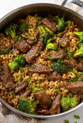 Beef and Broccoli Ramen Stir Fry
