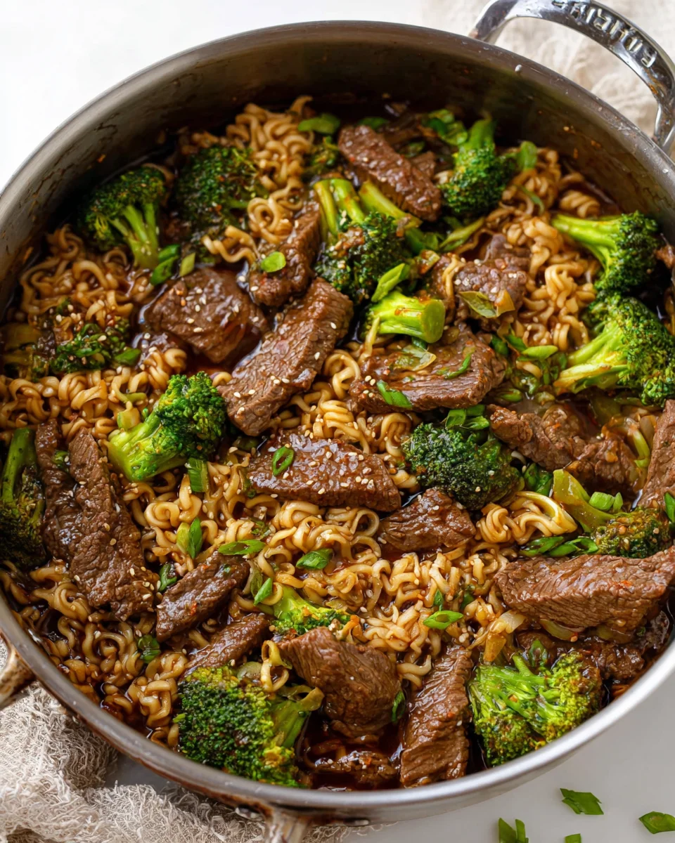 Beef and Broccoli Ramen Stir Fry