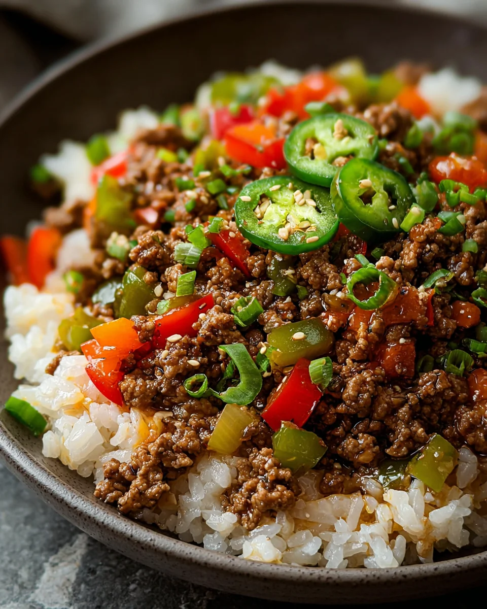Beef and Pepper Rice Bowl