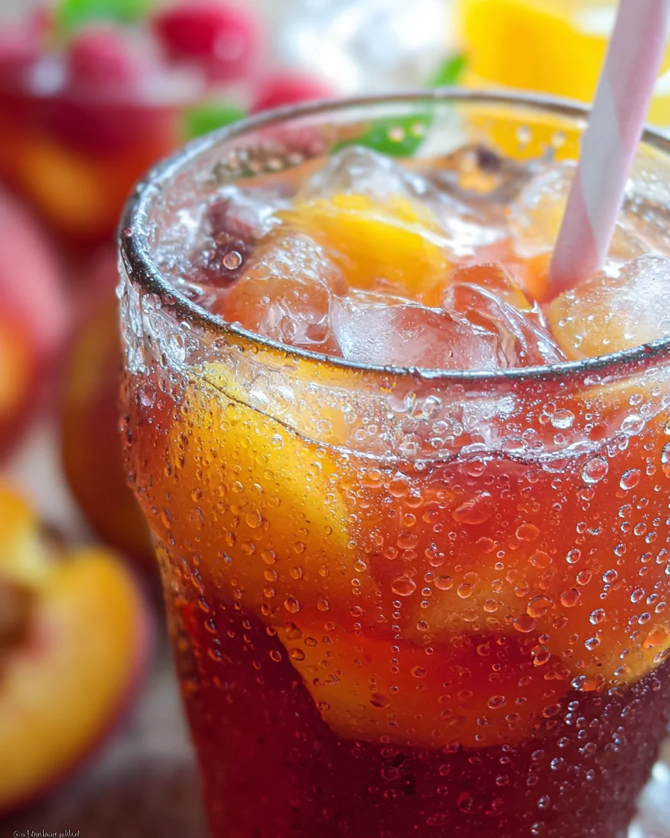 Bellini Peach Raspberry Iced Tea 16 Bellini