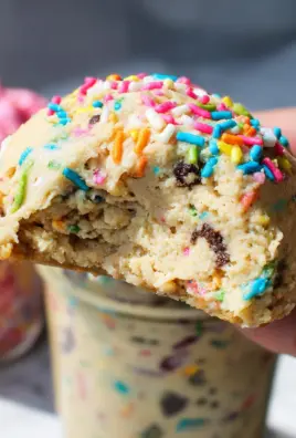 Birthday Cake Protein Cookie Dough