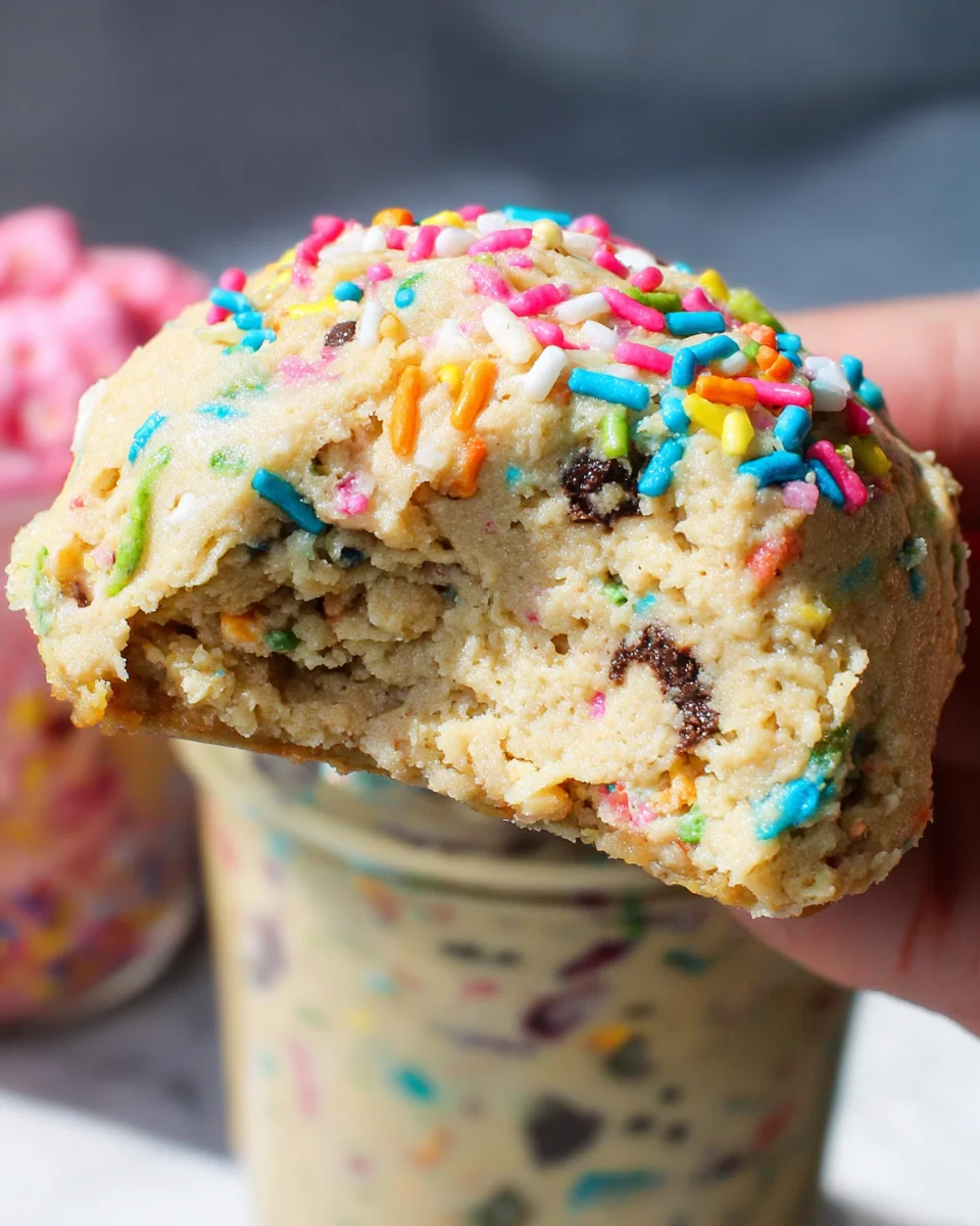 Birthday Cake Protein Cookie Dough