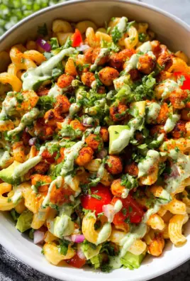 Buffalo Chickpea Pasta Salad