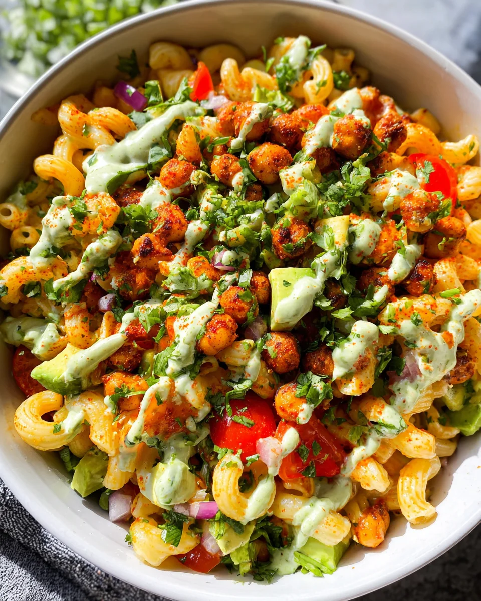 Buffalo Chickpea Pasta Salad