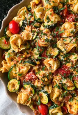 Cheese Tortellini with Summer Veggies