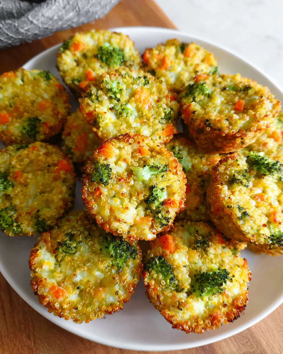 Cheesy Broccoli Quinoa Bites