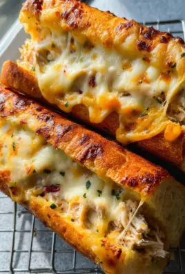 Cheesy Chicken Garlic Bread Sandwich