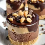 Chocolate Peanut Butter Mini Cheesecakes