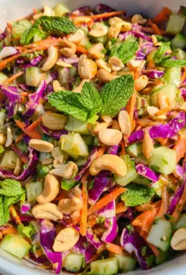 Chopped Asian Salad (Miso Dressing)
