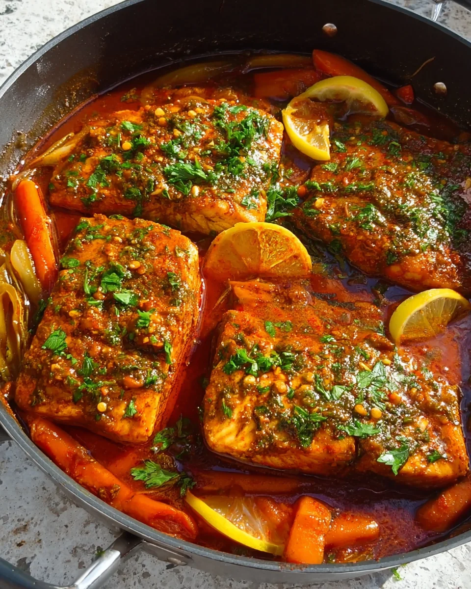 Classic Spicy Moroccan Fish in Rich Sauce