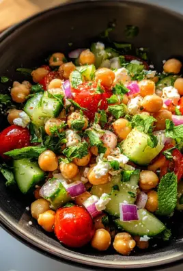 Cottage Cheese and Chickpeas Salad