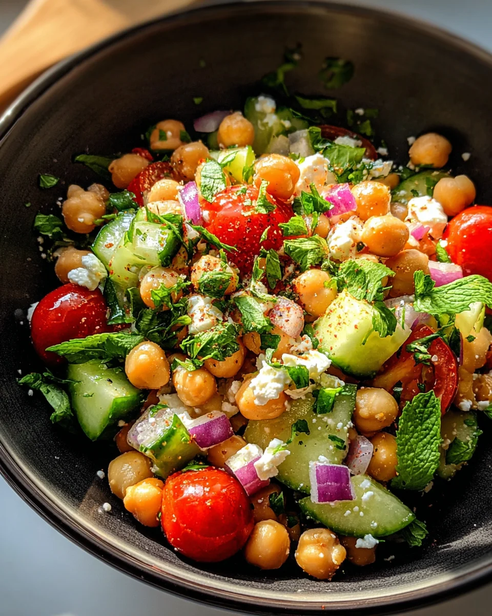 Cottage Cheese and Chickpeas Salad