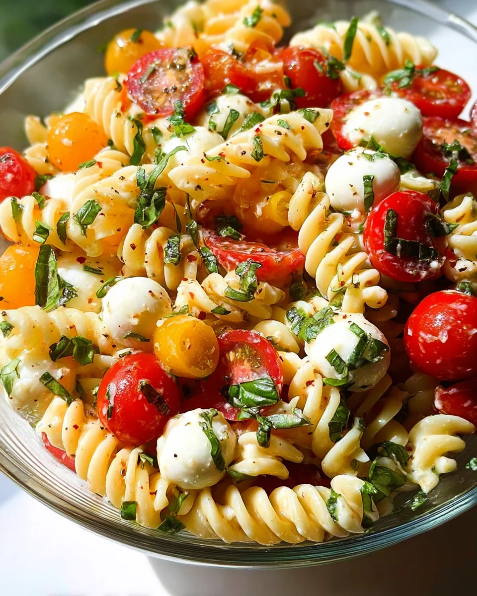 Creamy Caprese Pasta Salad 19 Creamy Caprese Pasta Salad