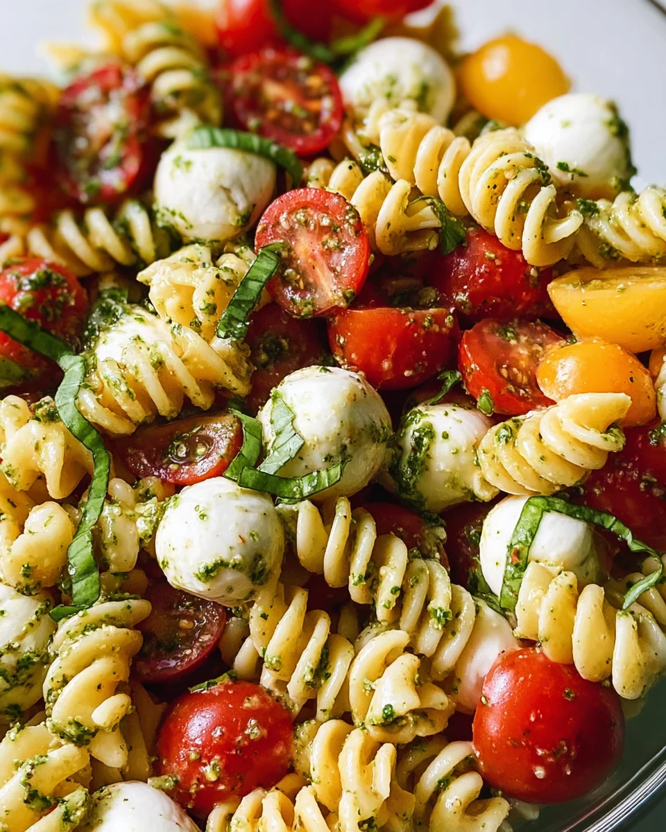 Creamy Caprese Pasta Salad 16 Creamy
