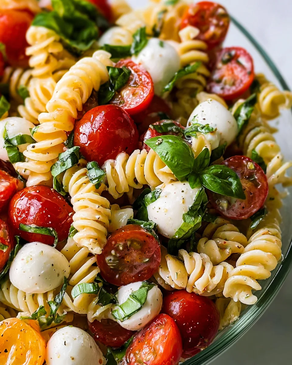Creamy Caprese Pasta Salad 17 Creamy