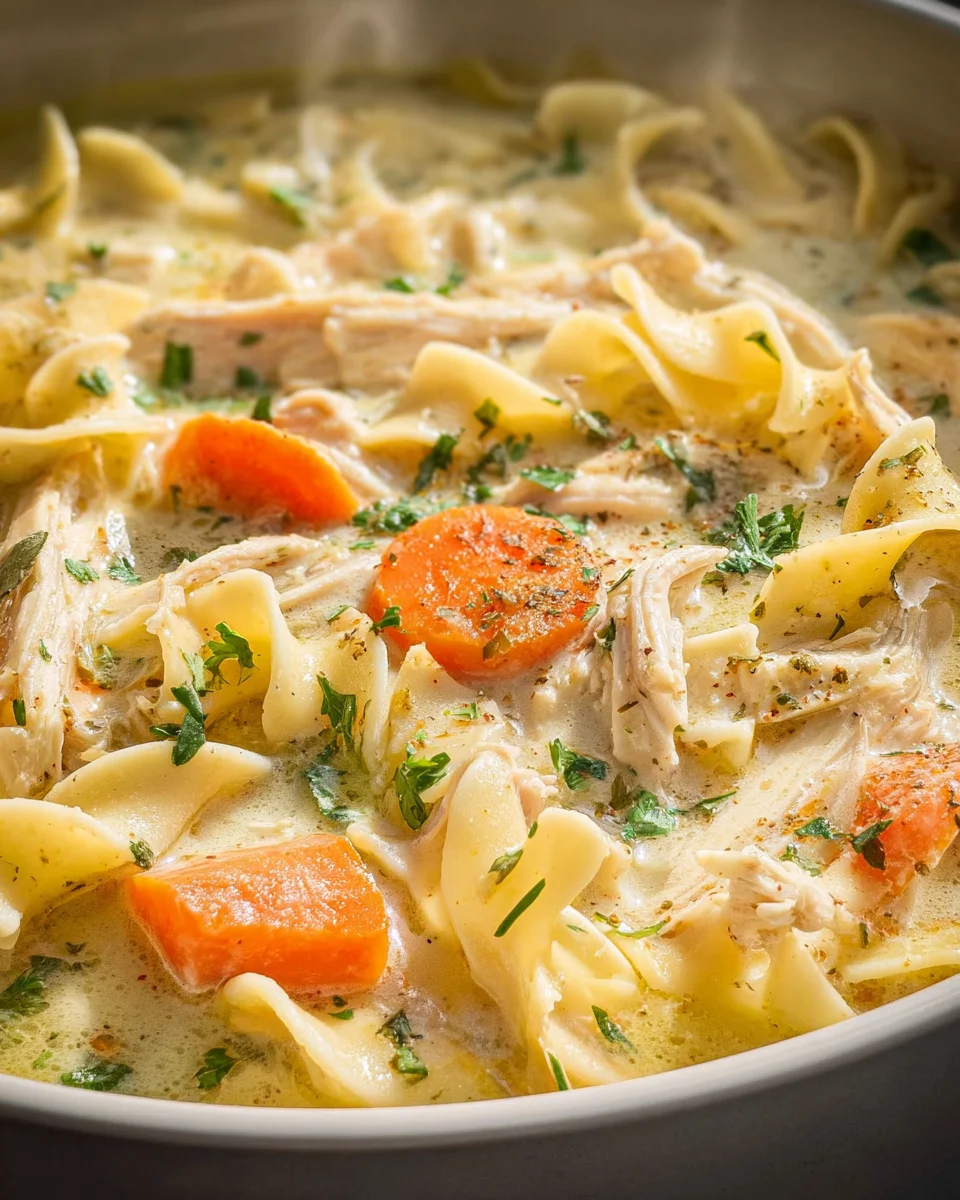 Creamy Chicken Noodle Soup Recipe