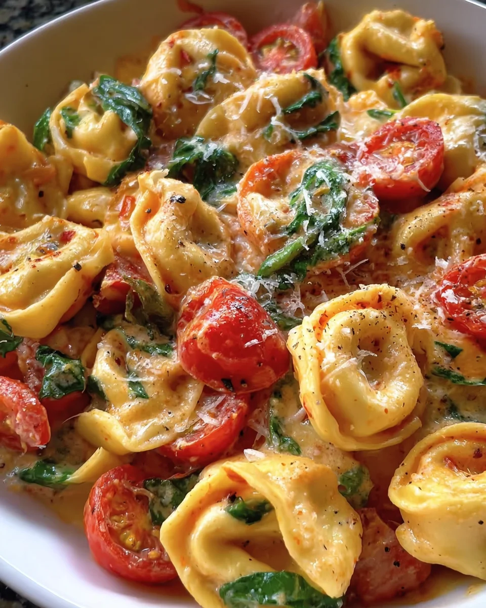 Creamy Tortellini with Tomatoes