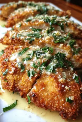 Crispy Parmesan Chicken with a Rich Garlic Sauce