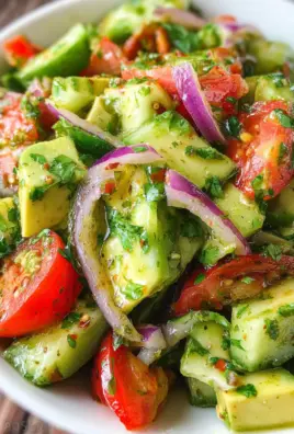 Cucumber Tomato Avocado Salad