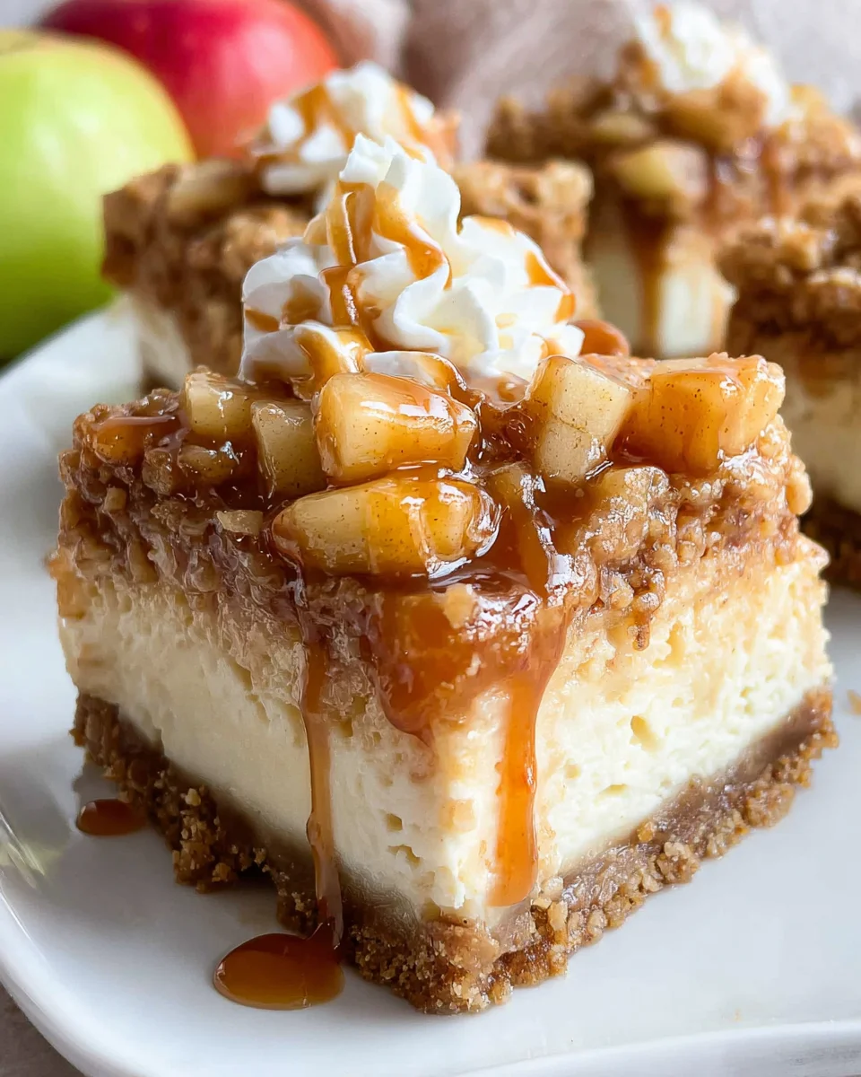 Easy Caramel Apple Cheesecake Bars 32 Easy