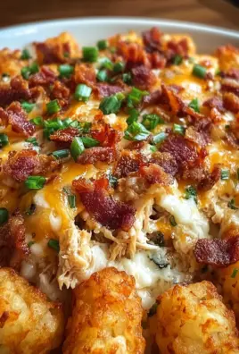 Easy Chicken Bacon Ranch Tater Tot Casserole