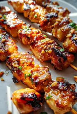 Easy Grilled Asian Chicken Skewers with Honey Garlic Sauce