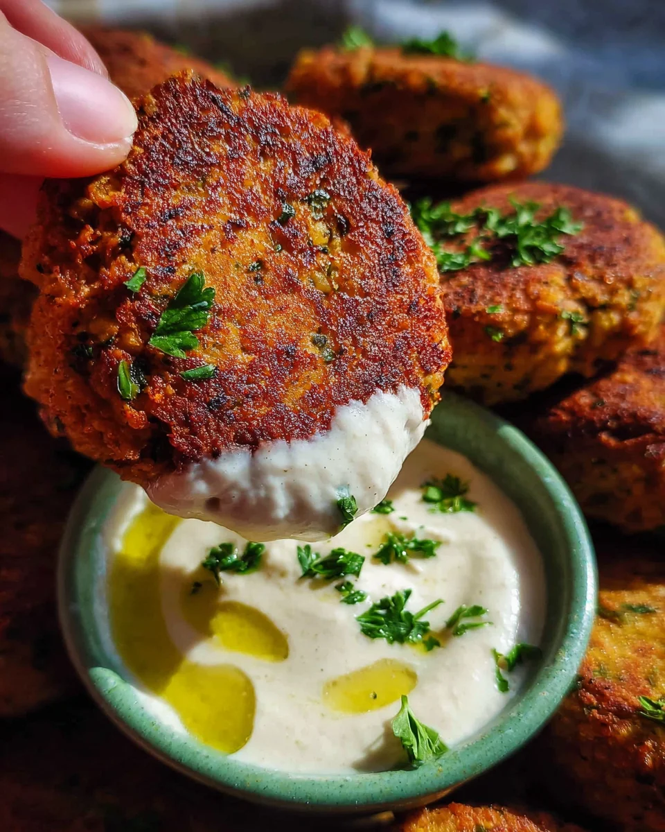 Easy Lentil Patties (with Lemon Tahini Dip) 21 Easy