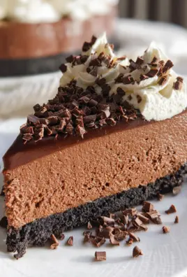 Easy No Bake Chocolate Cheesecake