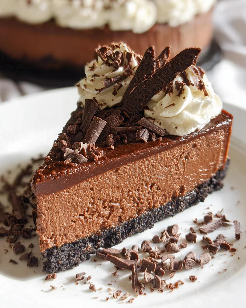 Easy No Bake Chocolate Cheesecake 24 Easy