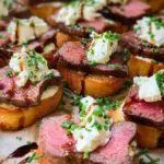Easy Steak Crostini (with Horseradish Sauce)