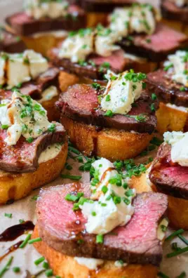 Easy Steak Crostini (with Horseradish Sauce)