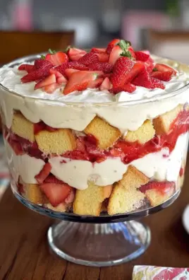 Easy Strawberry Trifle with Pound Cake
