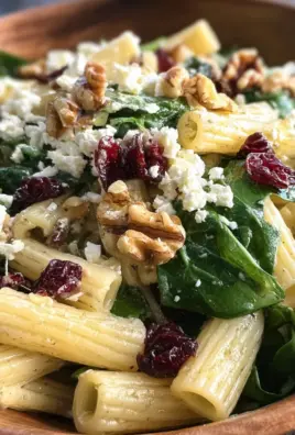 Feta & Cranberry Rigatoni Salad with Lemon Vinaigrette