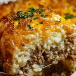 French Onion Ground Beef and Rice Casserole