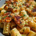 Garlic Butter Chicken with Rigatoni and Parmesan