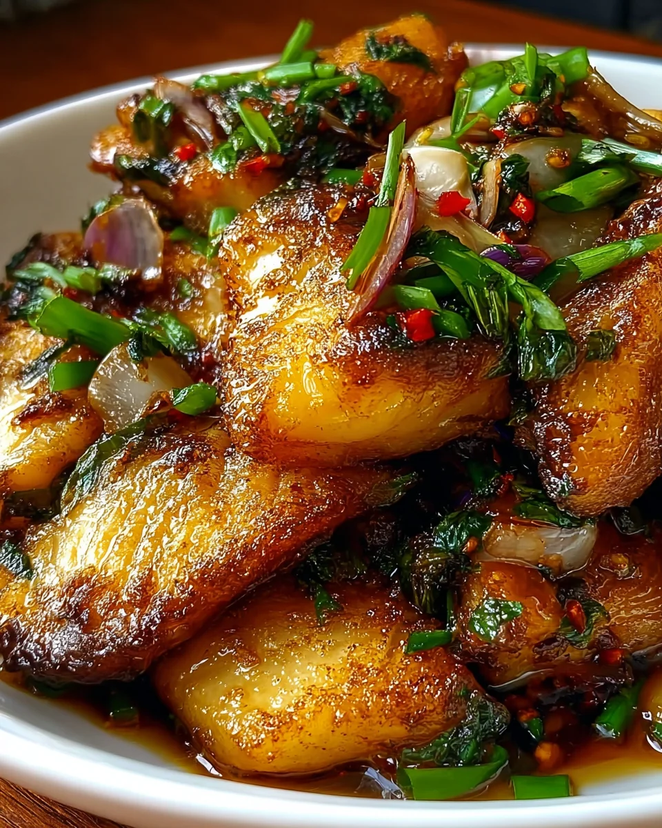 Ginger Onion Fried Sea Bass