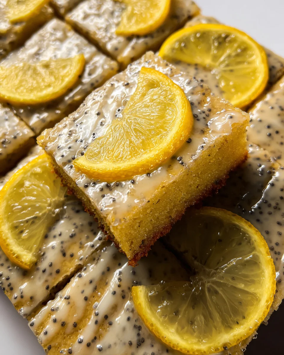 Glazed Lemon Poppy Seed Bars