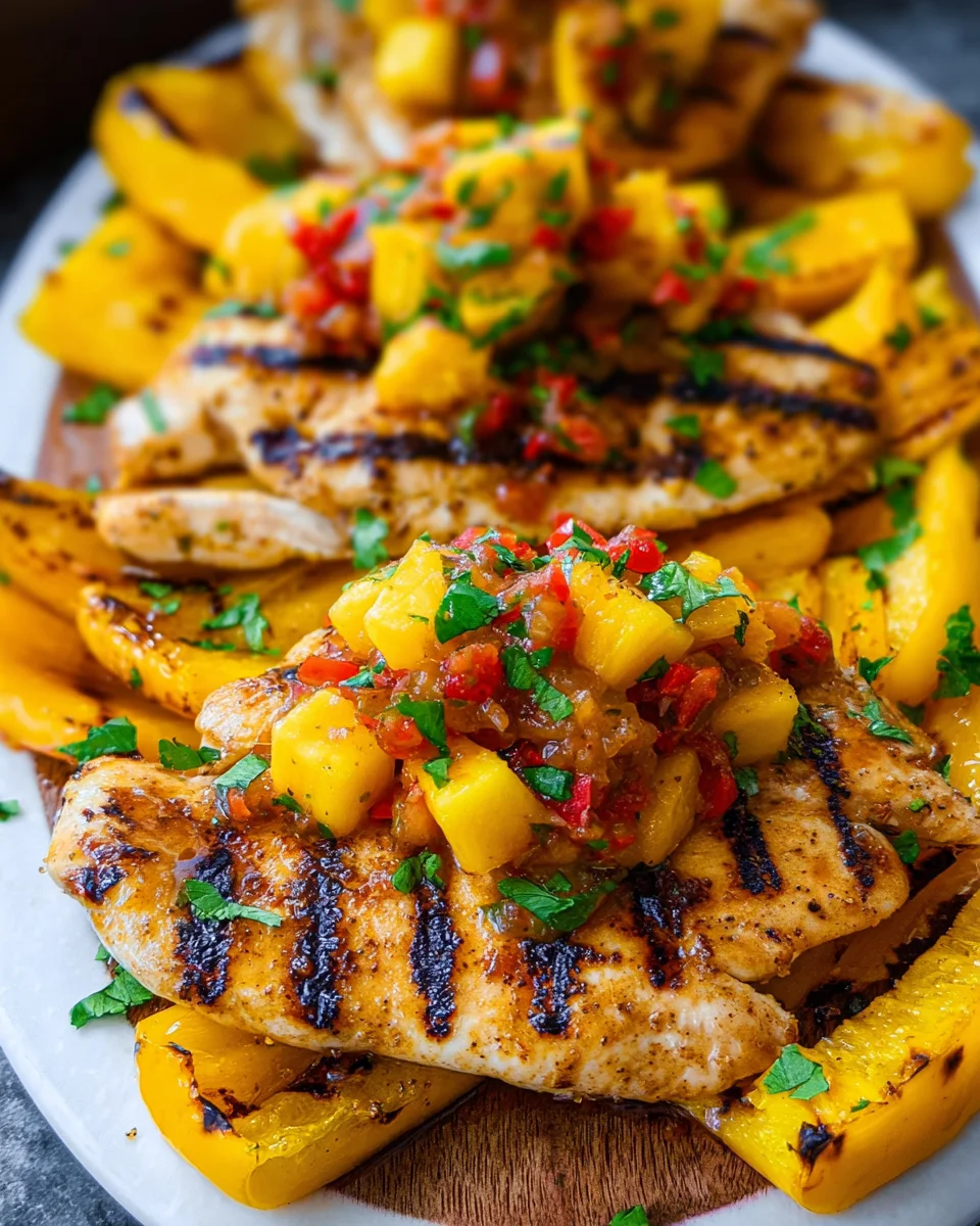 Grilled Mango Pineapple Chicken