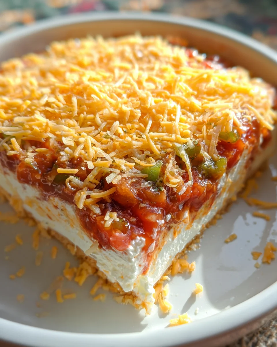 Layered Cream Cheese and Salsa Dip