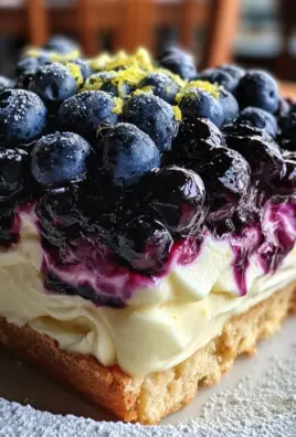 Lemon Blueberry Shortbread Mousse Cake