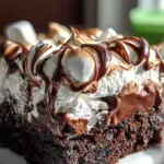 Marshmallow Chocolate Poke Cake