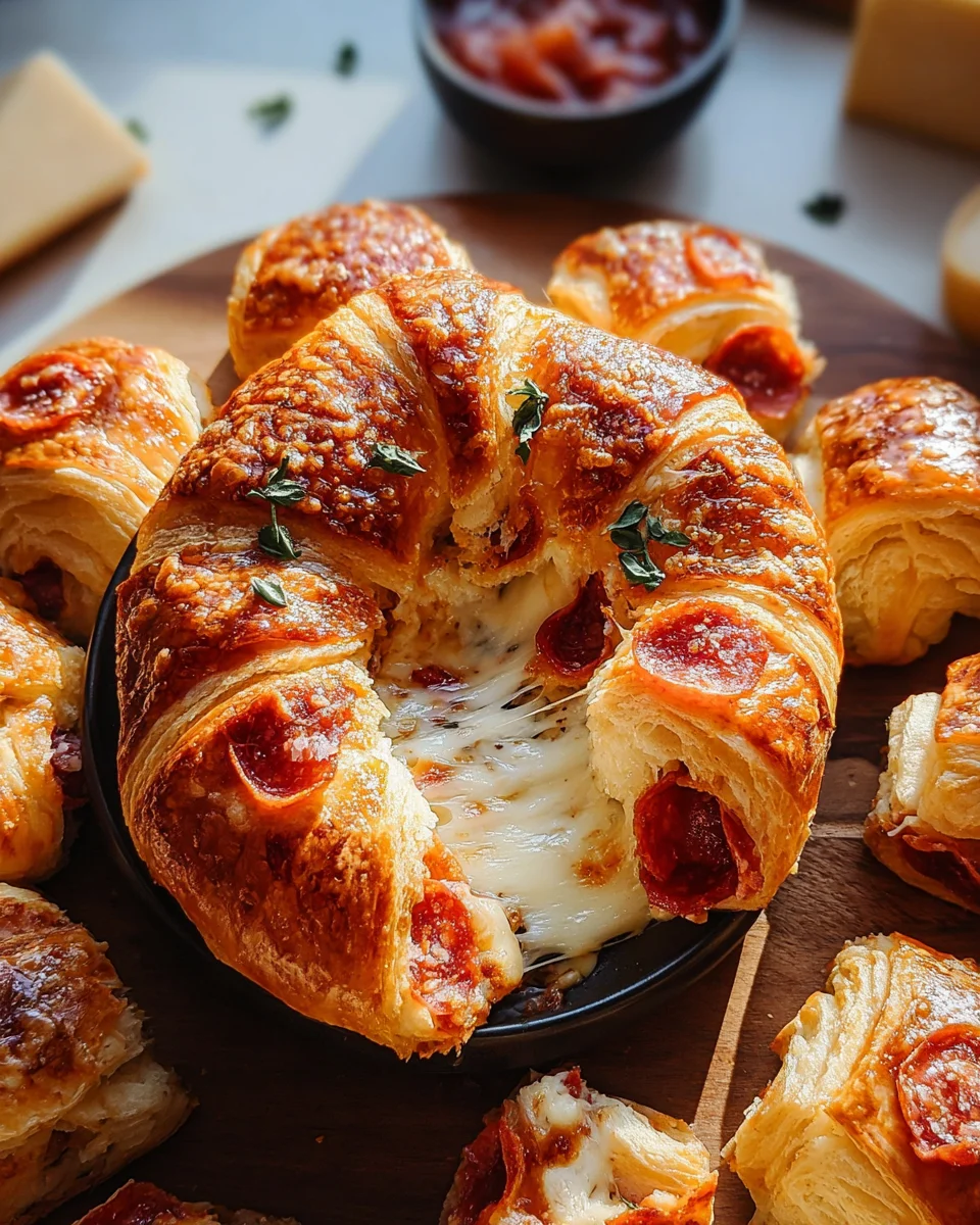 Mozzarella Pepperoni Croissant Rolls 22 Mozzarella