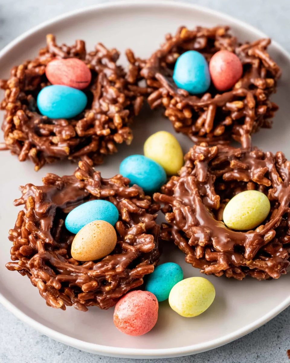 No-Bake Chocolate Bird Nests 18 No-Bake Chocolate Bird Nests