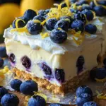 No-Bake Lemon dazzling Blueberry cream Cake