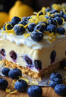 No-Bake Lemon dazzling Blueberry cream Cake