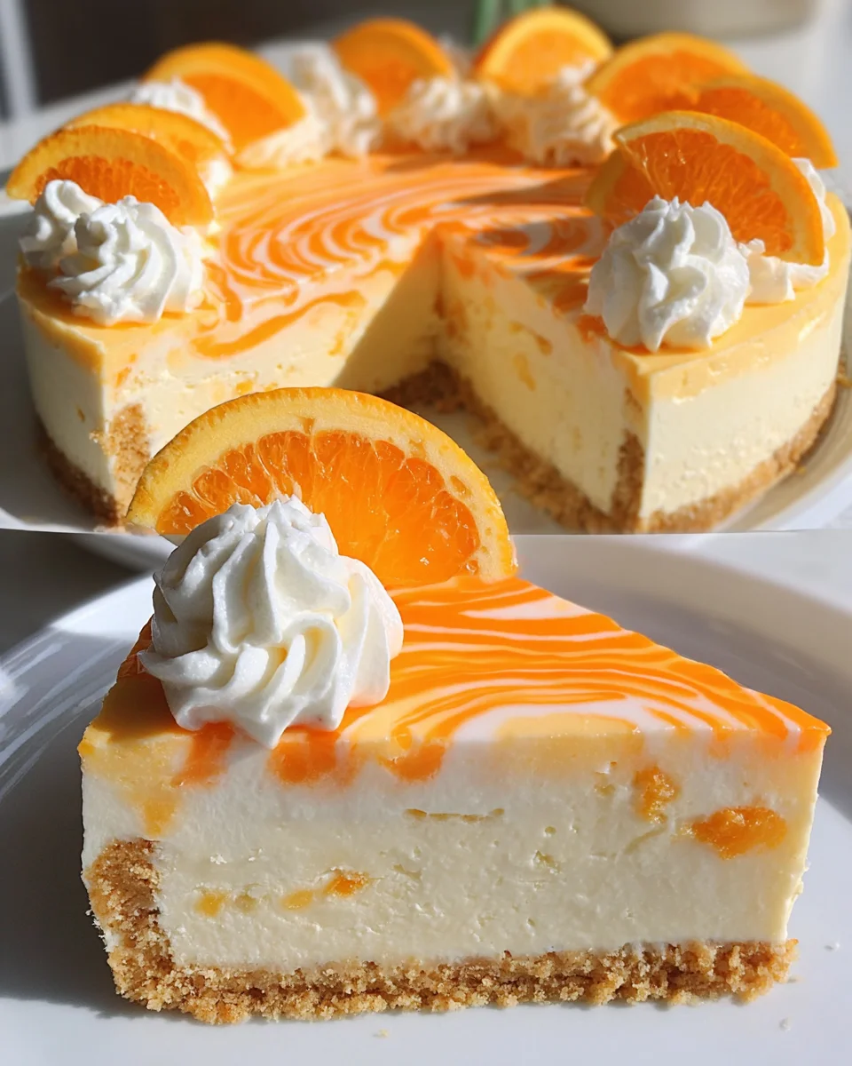 No-Bake Orange Creamsicle Cheesecake