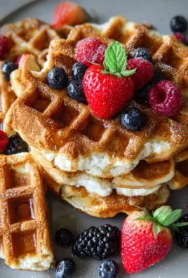 Oatmeal Cottage Cheese Waffles