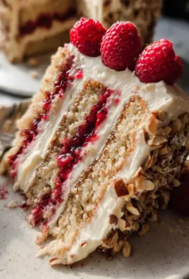One Bowl Vegan Almond Raspberry Cake with Cream Cheese Frosting