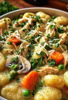 One Pot Gnocchi Chicken Pot Pie